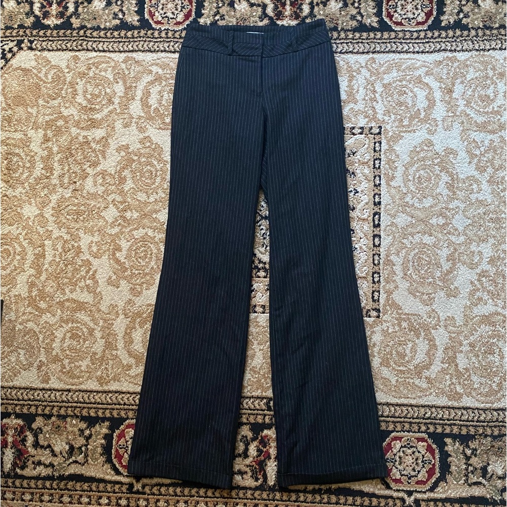 Vintage Le Château Black Pinstripe Trouser Dress Pants